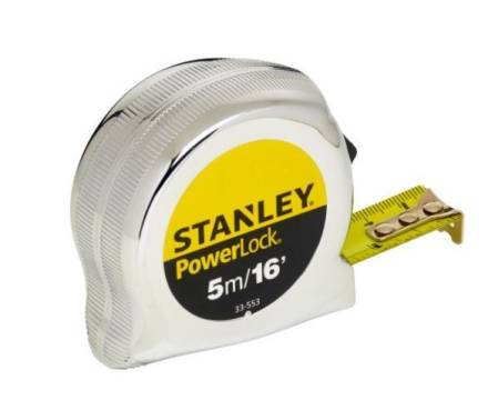 Stanley PowerLock Tape Measure 5m/16ft 19mm Blade Metric/Imperial