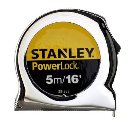 Stanley PowerLock Tape Measure 5m/16ft 19mm Blade Metric/Imperial
