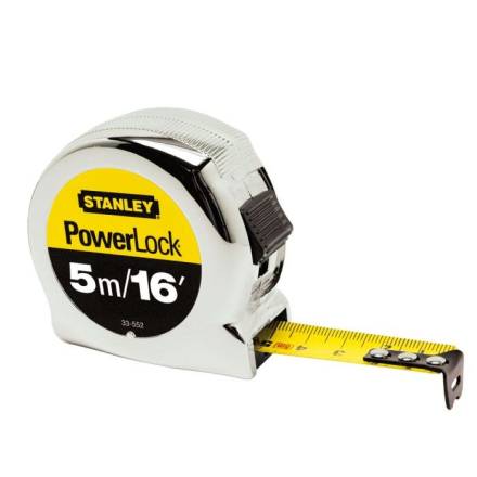 Stanley PowerLock Tape Measure 5m/16ft 19mm Blade Metric/Imperial