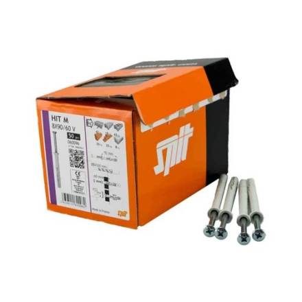 SPIT HIT-M CSK Zinc Plated Nylon Hammer Fixing M6 x 40mm