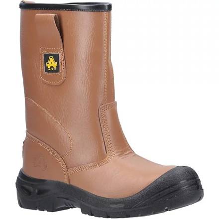 Amblers Safety FS142 Water Resistant S3 SRC Safety Rigger Boot Tan - UK Size 7