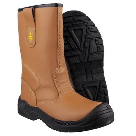 Amblers Safety FS142 Water Resistant S3 SRC Safety Rigger Boot Tan - UK Size 7