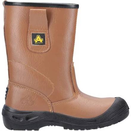 Amblers Safety FS142 Water Resistant S3 SRC Safety Rigger Boot Tan - UK Size 7