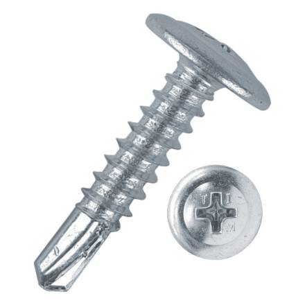 TIMCO Metal Construction Self-Drilling Wafer Head Screw BZP 4.2 x 13mm (Box of 1000)