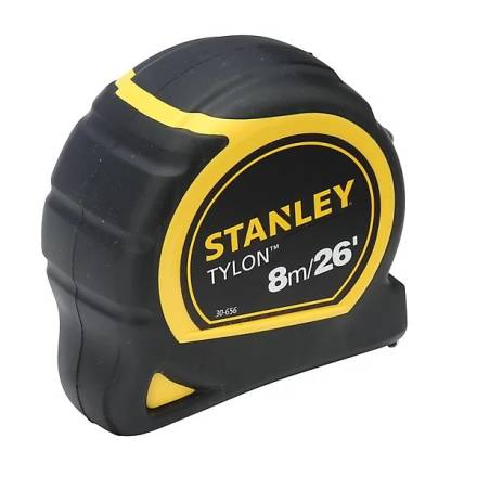 Stanley Tylon Tape Measure 8m/26ft Yellow 25mm Blade