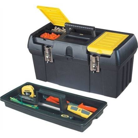 Stanley 19" Classic Toolbox With Metal Latches and Tote Tray - 48cm
