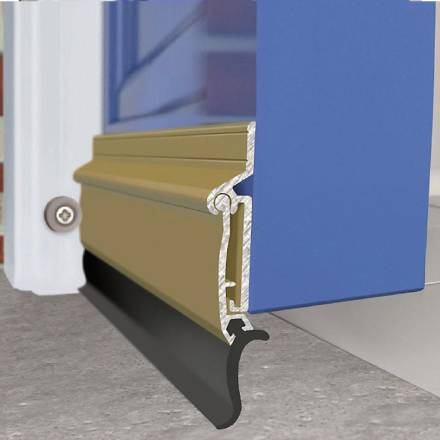 Exitex Auto-Seal Automatic Rise and Fall Draught Excluder 1066mm Gold Anodised