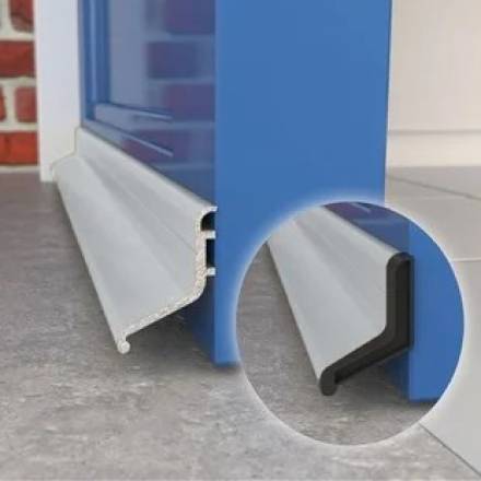 Exitex DFR20 Slimline Rain Deflector and Drip Bar Mill Aluminium 914mm