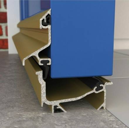 Exitex Weatherten Bar 914mm Gold Inward Opening Door Weather Bar Kit