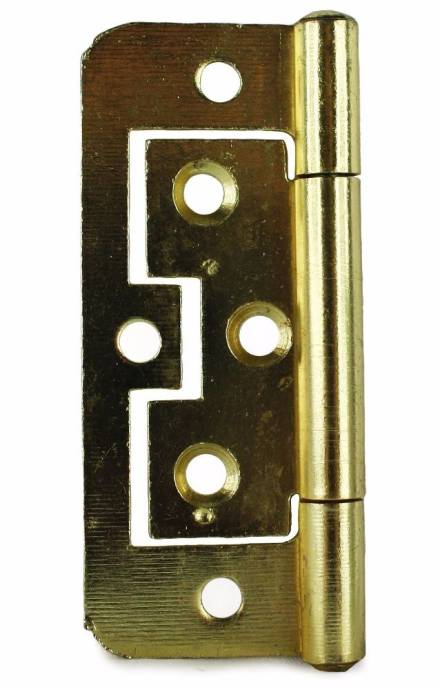 A Perry No.105 Flush Hinge 50mm Electro Brassed