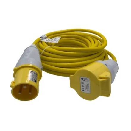 Connexion 110V Extension Lead 14m 1.5mm2 16A IP44 Yellow