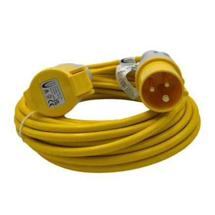 Connexion 110V Extension Lead 14m 1.5mm2 16A IP44 Yellow