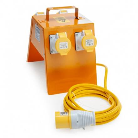 Connexion 4 Way 110V Splitter Box 4 x 16A Sockets 5m 1.5mm Cable