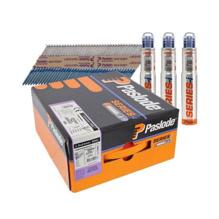 Paslode 141071 2.8mm x 63mm RG Galv-Plus Ring Shank Framing Nails 3300 Pack + 3 Fuel Cells