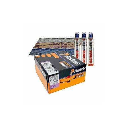 Paslode 90mm x 3.1mm Galv-Plus Ring Shank Nail and Fuel Pack - 2200 Nails + 2 Fuel Cells