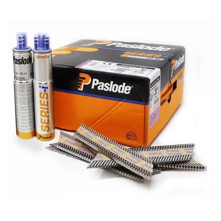 Paslode 90mm x 3.1mm Galv-Plus Ring Shank Nail and Fuel Pack - 2200 Nails + 2 Fuel Cells