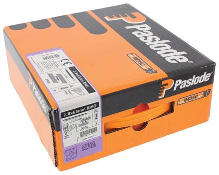 Paslode 63mm x 2.8mm Galv-Plus Ring Shank Framing Nails and Fuel Pack - 3300 Pack