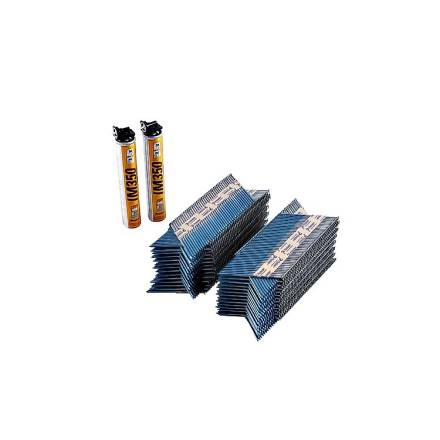 Paslode 141234 Galv-Plus Smooth Shank Nail Fuel Pack 3.1 x 90mm (2200 + 2 Fuel Cells)