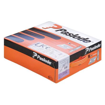 Paslode 141234 Galv-Plus Smooth Shank Nail Fuel Pack 3.1 x 90mm (2200 + 2 Fuel Cells)