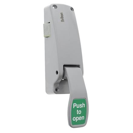 Briton 1438.R.SE Push Pad Emergency Exit Device with Single Point Rim Latch - Silver
