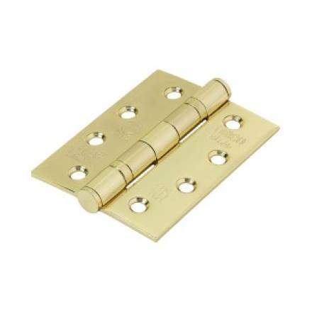 Frisco Solid Drawn Brass Plain Butt Hinge 76x41mm Self-Colour Brass Pair
