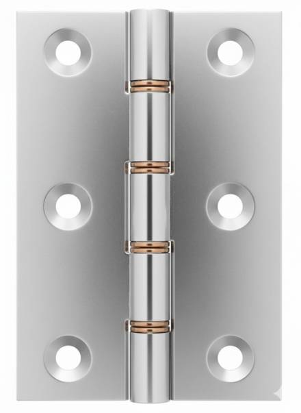 Frisco DPBW Brass Butt Hinge Satin Chrome 4" x 3" (102 x 76mm) - Pair