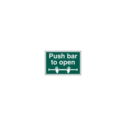 Centurion 1523 Push Bar to Open Self-Adhesive Safety Sign 300 x 200mm