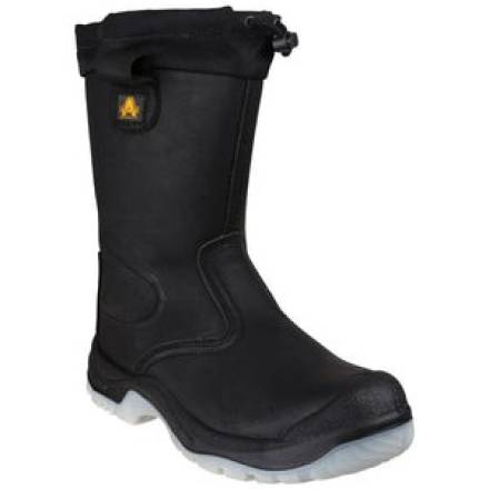 Amblers Safety FS209 Water Resistant Pull On Safety Rigger Boot Black Size 7