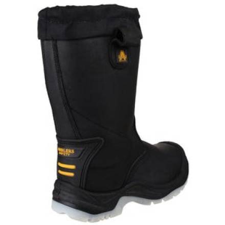 Amblers Safety FS209 Water Resistant Pull On Safety Rigger Boot Black Size 11