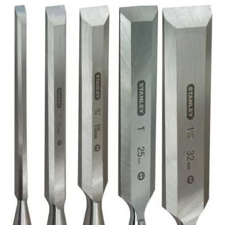 Stanley FatMax Thru Tang Bevel Edge Chisel Set 5 Piece (6-32mm)