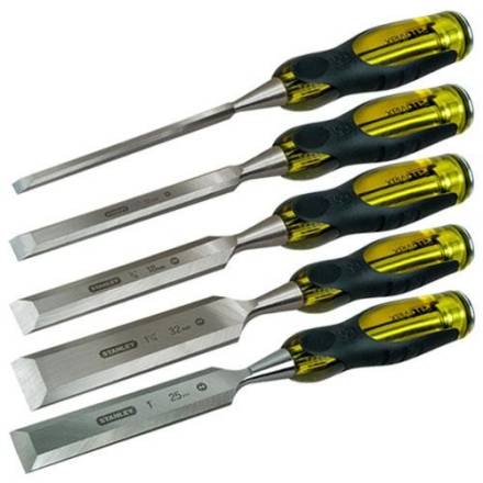 Stanley FatMax Thru Tang Bevel Edge Chisel Set 5 Piece (6-32mm)