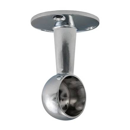 TIMCO End Bracket For Round Tube Polished Chrome 25mm (Pack of 2)