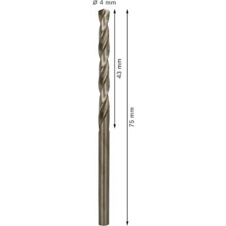 Bosch HSS-Co Metal Drill Bit 4mm DIN 338 - Pack of 10