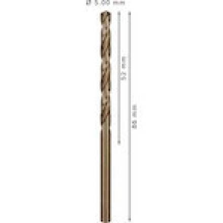 Bosch HSS-Co Metal Drill Bit 5mm x 86mm DIN 338 - Pack of 10