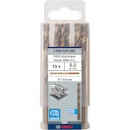 Bosch HSS-Co Metal Drill Bits 5.5mm DIN 338 - Pack of 10