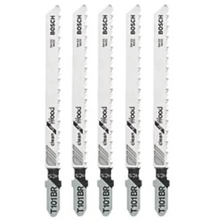 Bosch T101BR Clean for Wood Jigsaw Blades 100mm T-Shank HCS - Pack of 5