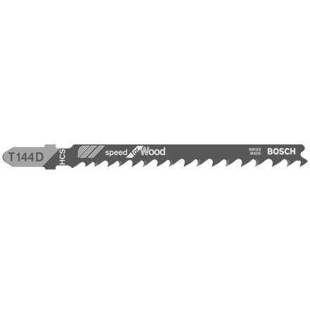 Bosch T144D Speed for Wood HCS Jigsaw Blades 100mm - Pack of 5