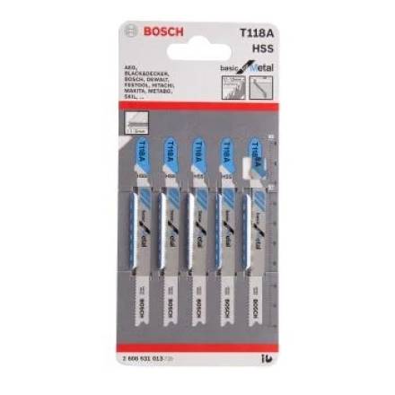 Bosch T 118 A Basic for Metal HSS Jigsaw Blades - 92mm, Pack of 5