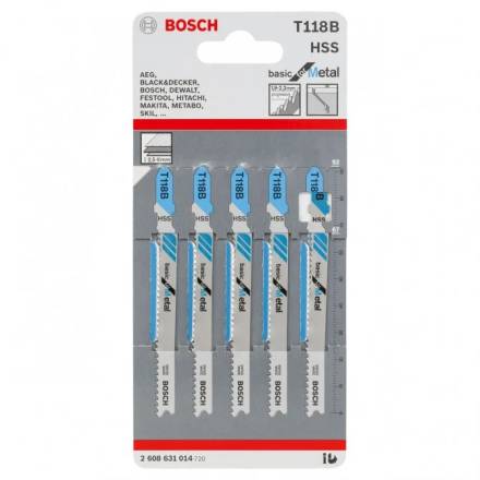 Bosch T118B Basic for Metal Jigsaw Blades 5 Pack (2608631014)