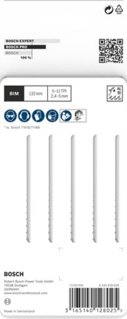 Bosch T345XF PRO Multi Material Progressor Jigsaw Blades - Pack of 5