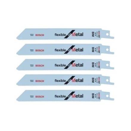 Bosch S922EF Flexible for Metal Reciprocating Sabre Saw Blades BiM 150mm 18 TPI Pack of 5