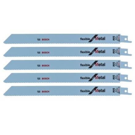 Bosch S1122BF Flexible for Metal Reciprocating Sabre Saw Blades 225mm Pack of 5