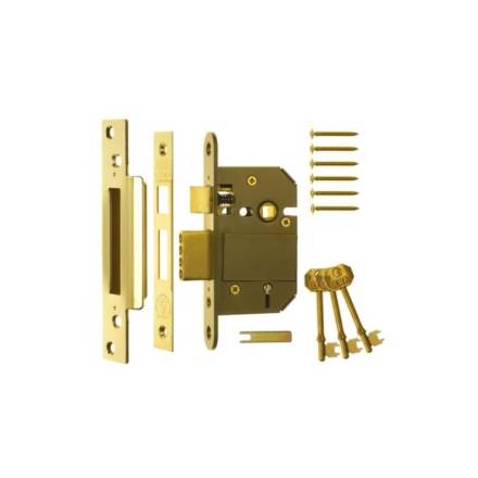 Era Fortress 262-32 5 Lever British Standard Mortice Sashlock 64mm Polished Brass