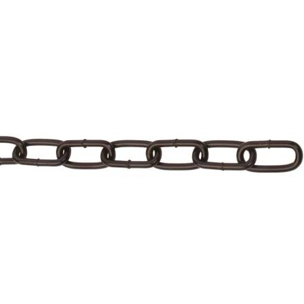 A Perry No.300 Black Straight Link Side Welded Chain 3.0mm x 21mm Per Metre