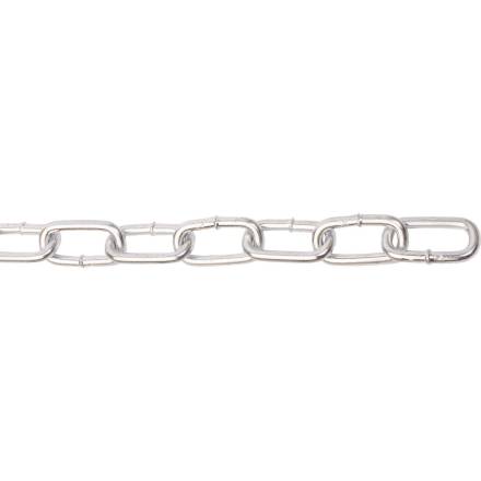 A Perry No.300 Straight Link Side Welded Chain 3.0mm x 21mm BZP Per Metre