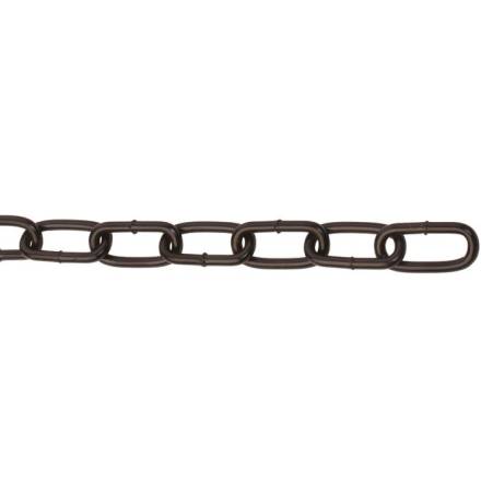 A Perry No.300 Black Straight Link Side Welded Chain 4mm x 26mm Per Metre
