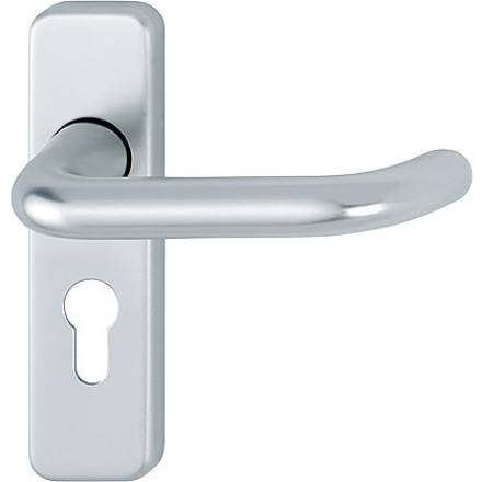 Frisco Satin Anodised Aluminium Return to Door Oval Lock Furniture