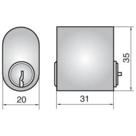Assa Abloy C5801 Inner Scandinavian Oval Cylinder ST4