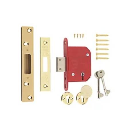 Era Fortress 5-Lever British Standard Mortice Deadlock 76mm Polished Brass