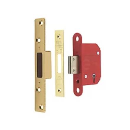 Era Fortress 5-Lever British Standard Mortice Deadlock 76mm Polished Brass